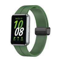 eses Silikonový řemínek s magnetickou přezkou pro Samsung Galaxy Fit 3 - Tmavě zelený