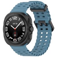 eses Silikonový dírkovaný řemínek pro Samsung Galaxy Watch Ultra 47 mm - Modrý