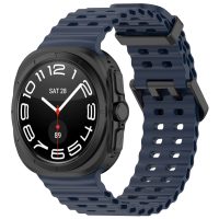 eses Silikonový dírkovaný řemínek pro Samsung Galaxy Watch Ultra 47 mm - Tmavě modrý