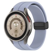 eses Silikonový řemínek s magnetickou přezkou pro Samsung Galaxy Watch 4, 5, 6, 7 - Modro fialový