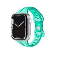 eses Silikonový transparentní řemínek pro Apple Watch - Zelený, 38mm, 40mm, 41mm