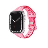 eses Silikonový transparentní řemínek pro Apple Watch - Růžový, 38mm, 40mm, 41mm