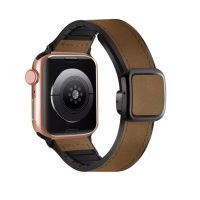 eses Sportovní kožený řemínek pro Apple Watch - Hnědý 42mm, 44mm, 45mm, 49mm