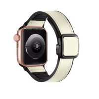 eses Sportovní kožený řemínek pro Apple Watch - Bílý 42mm, 44mm, 45mm, 49mm