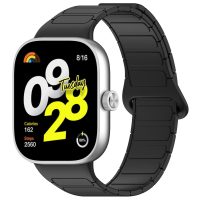 eses Silikonový magnetický řemínek pro Xiaomi Redmi Watch 4, Smart Band 8 Pro a 9 Pro - Černý