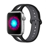 eses Dvoubarevný řemínek pro Apple Watch - Černo šedý 38mm, 40mm, 41mm