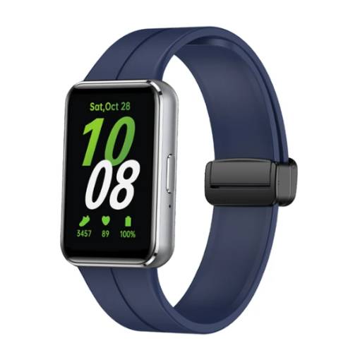 Foto - eses Silikonový řemínek s magnetickou přezkou pro Samsung Galaxy Fit 3 - Modrý