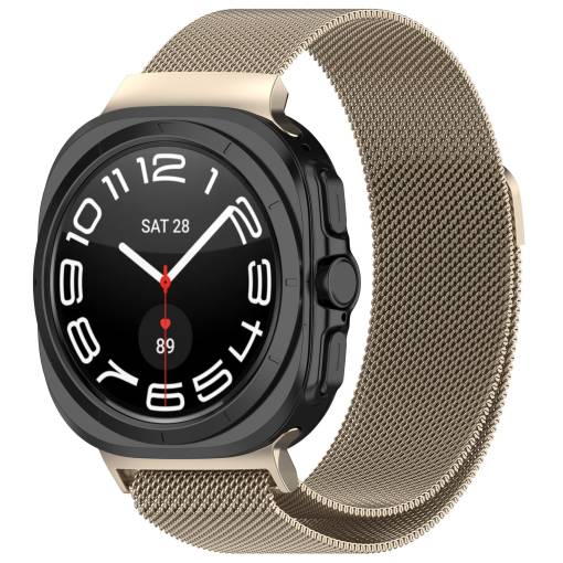 Foto - eses Milánský tah pro Samsung Galaxy Watch Ultra 47 mm - Pískově zlatý