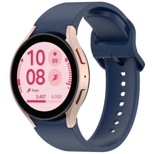 Foto - eses Silikonový řemínek pro Samsung Galaxy Watch 4, 5, 6, 7, FE - Tmavě modrý, OneClick