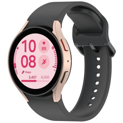 Foto - eses Silikonový řemínek pro Samsung Galaxy Watch 4, 5, 6, 7, FE - Tmavě šedý, OneClick