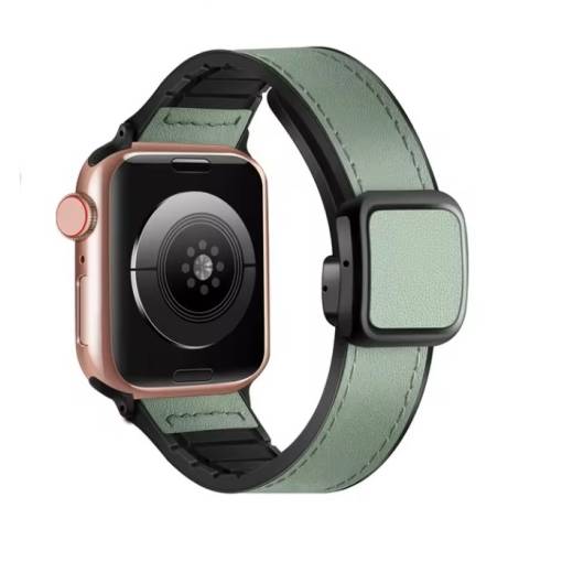 Foto - eses Sportovní kožený řemínek pro Apple Watch - Zelený 38mm, 40mm, 41mm